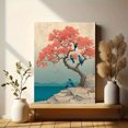 thumbnail image 6 of Elegant Tree Canvas Art, Pastel Nature Painting with Birds, Soothing Decor for Home Office, 6 of 8