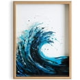 thumbnail image 2 of Kate and Laurel Blake Waves Framed Printed Glass Art, 18x24 Natural, Transitional Wall Decor, 2 of 6