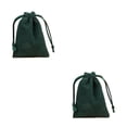 thumbnail image 2 of Minnieouse Bolsa de joyería Bolsas de cordón Pendientes Embalaje Artesanías Almacenamiento Boda Fiesta Regalos Bolsas Verde oscuro-17 * Verde oscuro-17*23 2piezas, 2 of 6