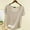 Beige, variant on Hvot&aat Women's Summer Casual Yoga Tops Fashion Square Collar Straight Shoulder T Shirt Basic Solid Color Curved Hem Blouse