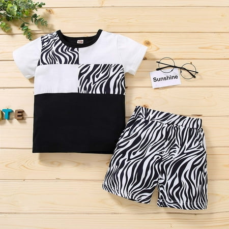 

CHGBMOK Clearance Toddler Boys Clothes Set Camouflage Print T-Shirt + Shorts Pants Summer Outfits