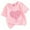 Pink, variant on Girls' Oversized T-Shirts, Casual Loose Tops, Short Sleeve, Letter Print, Summer 3-14 Years