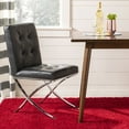 thumbnail image 2 of Safavieh Walsh Modern Glam X-Legs Tufted Side Chair, 2 of 14