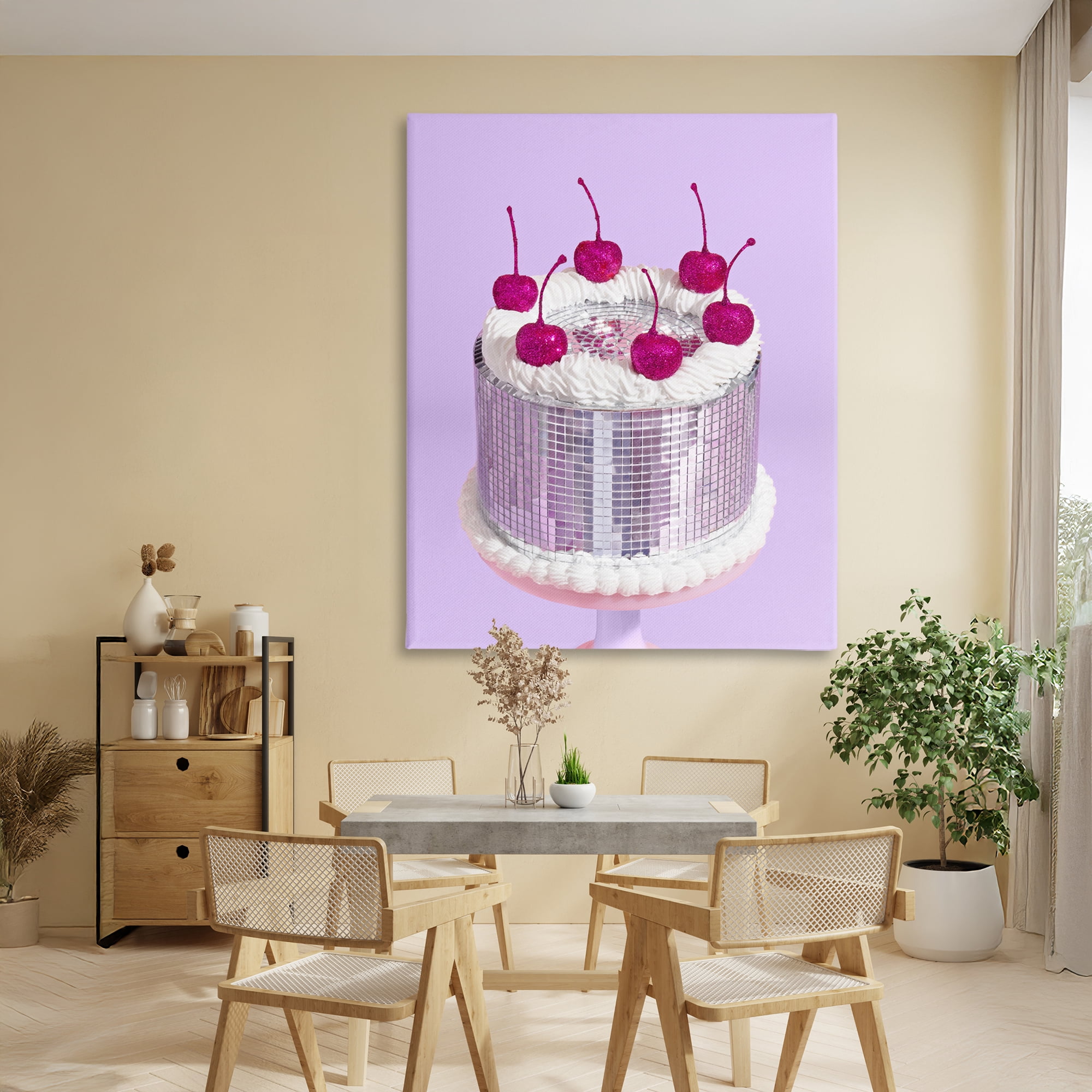 Stupell Industries Gleaming Disco Cake Canvas Wall Art, design by LISH Creative