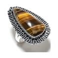 thumbnail image 2 of Natural Tiger Eye Gemstone Handmade 925 Sterling Silver Gift Ring Size 6, 2 of 2
