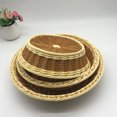 thumbnail image 3 of Imitation Rattan Round Fruit Baskets Imitation Natural Look Food Storage Basket for Family Friend Neighbor Gift Mix Color 29x8, 3 of 6
