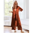 thumbnail image 5 of Ekouaer Silk Robes for Women Long Satin Bride Bridesmaid Wedding Party Robes Lightweight Sexy Sleepwear with Pockets, 5 of 6