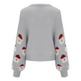 thumbnail image 5 of Bainana Christmas Crewneck Sweater For Toddler Boys Girls Cartoon Print Long Sleeve Pullover Tops Breathable Loose Autumn Winter Kids Sweater Grey Size 7-8 Years, 5 of 5