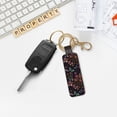 thumbnail image 5 of Wukai Humming Bird And Tropical Flowers Print Leather Car Keychain, Universal Key Fob Keychain, Leather Key Chain Holder for Men and Women,360 Degree Rotatable, 5 of 5
