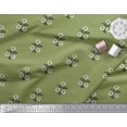 thumbnail image 3 of Soimoi Poly Georgette Fabric Leaves & Floral Block Fabric Prints by Yard 52 Inch Wide, 3 of 3