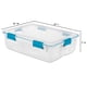 thumbnail image 3 of Caja de juntas Sterilite, contenedor de almacenamiento apilable con tapa con cierre, 37 cuartos, paquete de 16, 3 of 5
