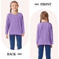 thumbnail image 2 of Cooraby 5 Pack Girls Long Sleeve Tees Girls' Soft T-Shirts Kids Basic Crewneck T-Shirts Top for Teen Youth Girls, 2 of 9