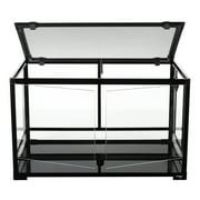 REPTI ZOO Tempered Glass 40 Gallon, Front Opening Reptile Terrarium 30 x 18 x 18 for Reptile