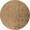 thumbnail image 1 of Ahgly Company Indoor Round Oriental Brown Industrial Area Rugs, 5' Round, 1 of 4