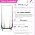 thumbnail image 3 of Juego 6 Vasos Tuana Highball Jaibolero Vidrio 330 ml Para Cocina, Banquetes, Fiestas, 3 of 5