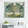 thumbnail image 3 of Ambesonne Hippie Wall Hanging Tapestry, Mystic Feel Life Tree Art, 28"x23", Teal Pale Sage Green, 3 of 3