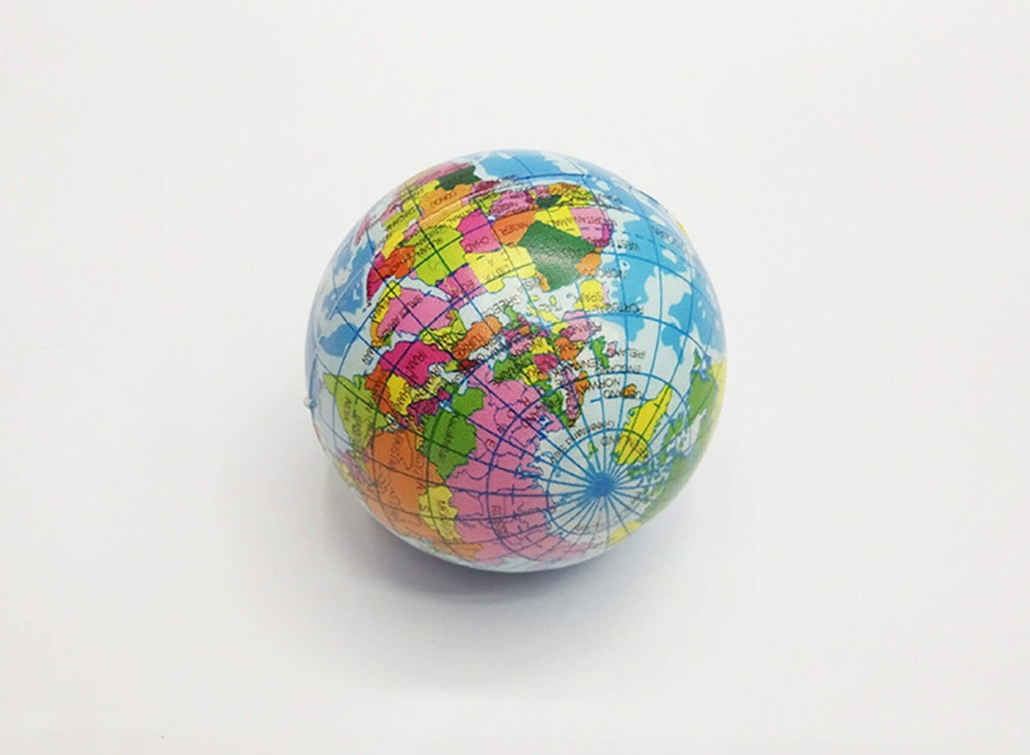 AZ Trading & Import PSBP24 Mini Planet Earth Soft Foam Stress Balls - 24 Balls Per Box