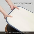thumbnail image 6 of Elegant Comfort 4 Pack Chair Cushion Covers - Skid-Proof Rubber Backing - 16 x 16 Inch - Thick Dining Square Shape Seat Covers - Comfortable Textured Chair Pads with Ties - Honeycomb Pattern, Navy, 6 of 7