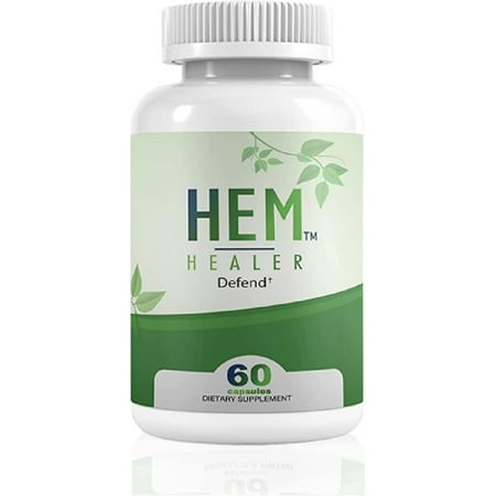 Hem Healer Defend | Hemorrhoid Relief Vegetarian Capsules, Reduce Swelling, Itching, Burning