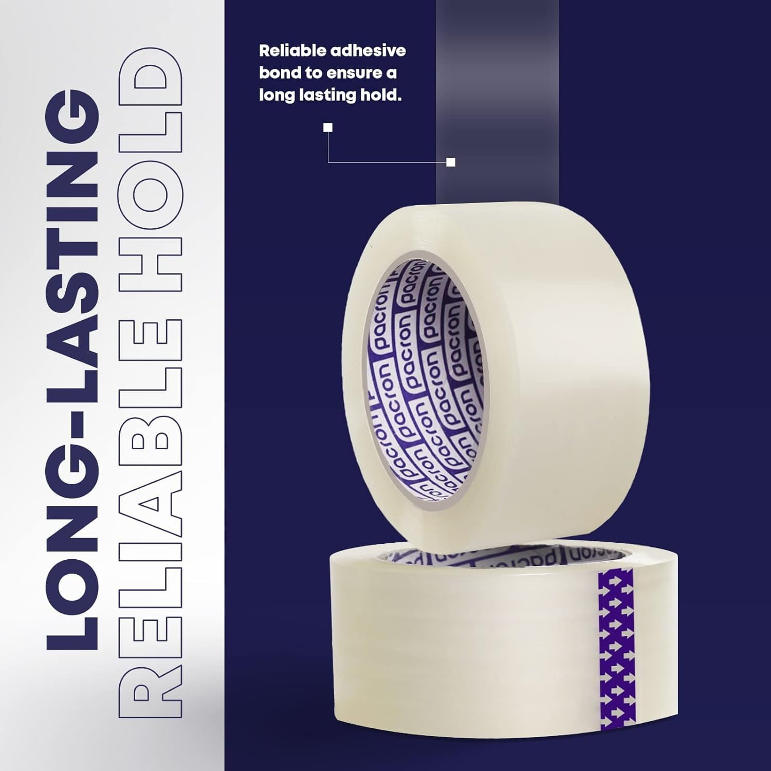 Pacron Clear Packing Tape, 6 Rolls, 1.88 in x 110 Yds Each, 660 Total Yds - Heavy Duty Moving Tape for Packing, Storage & Mailing
