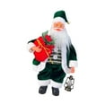 thumbnail image 4 of Adorno navideño de mesa coleccionable de Papá Noel de 33 cm (13 pulgadas). Muñeco de Papá Noel. Verde, 4 of 9
