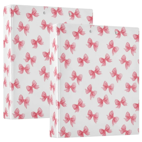 Three Ring Binder Cute Bow 1.5 Inch Round Binder D-Rings for Office Supplies and More