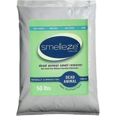 SMELLEZE Natural Dead Animal Smell Removal Granules- 50 lbs.: Eliminate Dead Rodent, Animal & Bird Smell. Safe for Indoor Use