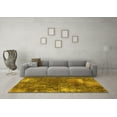 thumbnail image 3 of Ahgly Company Indoor Round Patchwork Yellow Transitional Area Rugs, 6' Round, 3 of 4