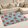 thumbnail image 2 of Coolnut Lightweight Non Slip Carpet Mats 60 x 39 inch (5'x 3'3"), Area Soft Rugs Floor Mat Rug Decoration for Kids Room Living Room Watermelon Slice Blue Wooden, 2 of 6