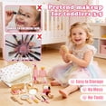thumbnail image 4 of Juego de Maquillaje de Madera Treasdamic TRE15645 Kit de Belleza Infantil con Accesorios y Bolso, 4 of 5
