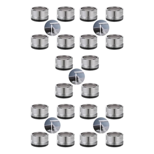 stanreset 4pcs/set Rust-resistant Faucet Aerator Increase Water Saving Effectiveness Universal-fit Tap Aerator Silver 5Set