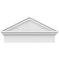 thumbnail image 3 of Ekena Millwork 26"W x 13-3/8"H x 2-3/4"P (Pitch 6/12) Peaked Cap Sunburst Architectural Grade PVC Combination Pediment, 3 of 8