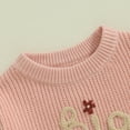 thumbnail image 5 of BemeyourBBs Big Sister Little Sister Matching Outfits Toddler Baby Girl Chunky Sweater Warm Sweatshirt Knit Fall Winter Clothes, 5 of 7