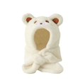 thumbnail image 3 of BXJX Girls Plush Hats, Windproof Warm Skiing Hood Scarf Winter Hat for Kids Beige Size Free Size, 3 of 6