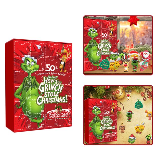 Grinch Christmas Cute Figures Doll Advent Calendar, 2022 Christmas