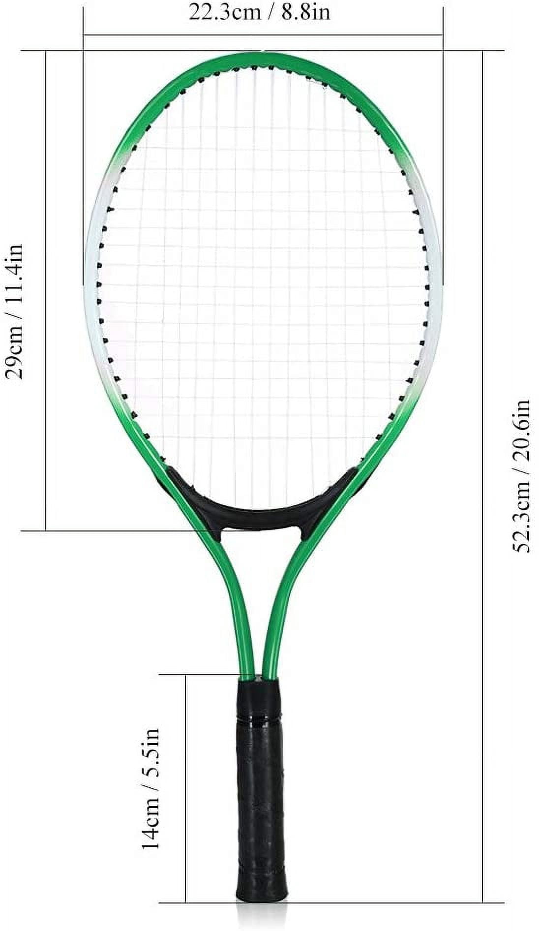 N/H Set of 2 Teenager's Tennis Racket with Free Ball for Training Tennis Carbon Fiber Top Steel Material Tennis String