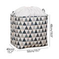 thumbnail image 2 of Gnmfd 100L Large Capacity Drawstring Storage Bag, Foldable Canvas Organizer for Clothes, Quilts, and Household Items, Dustproof, Space-Saving Design for Moving and Seasonal Storage, 2 of 4