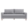 thumbnail image 1 of Mellow MAE Mid-Century Modern Curved Arm Sofa with Solid Wood Legs, Light Grey, 1 of 12