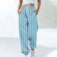 thumbnail image 2 of Wide Leg Palazzo Pants for Women Elastic High Waisted Lounge Pants Lightweight Summer Flowy Pants with Pockets Ladies Comfy Plus Size Trendy Outfits Flowy Straight Leg Clothes, 2 of 5
