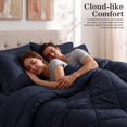 thumbnail image 2 of Utopia Bedding Queen Comforter Set, Bed in a Bag 7 Piece, Navy Diamond Quilted Bedding Set, Microfiber Fill, Comforter, Flat Sheet, Fitted Sheet, Pillowcase, Pillow Shams, Machine Washable, 2 of 4