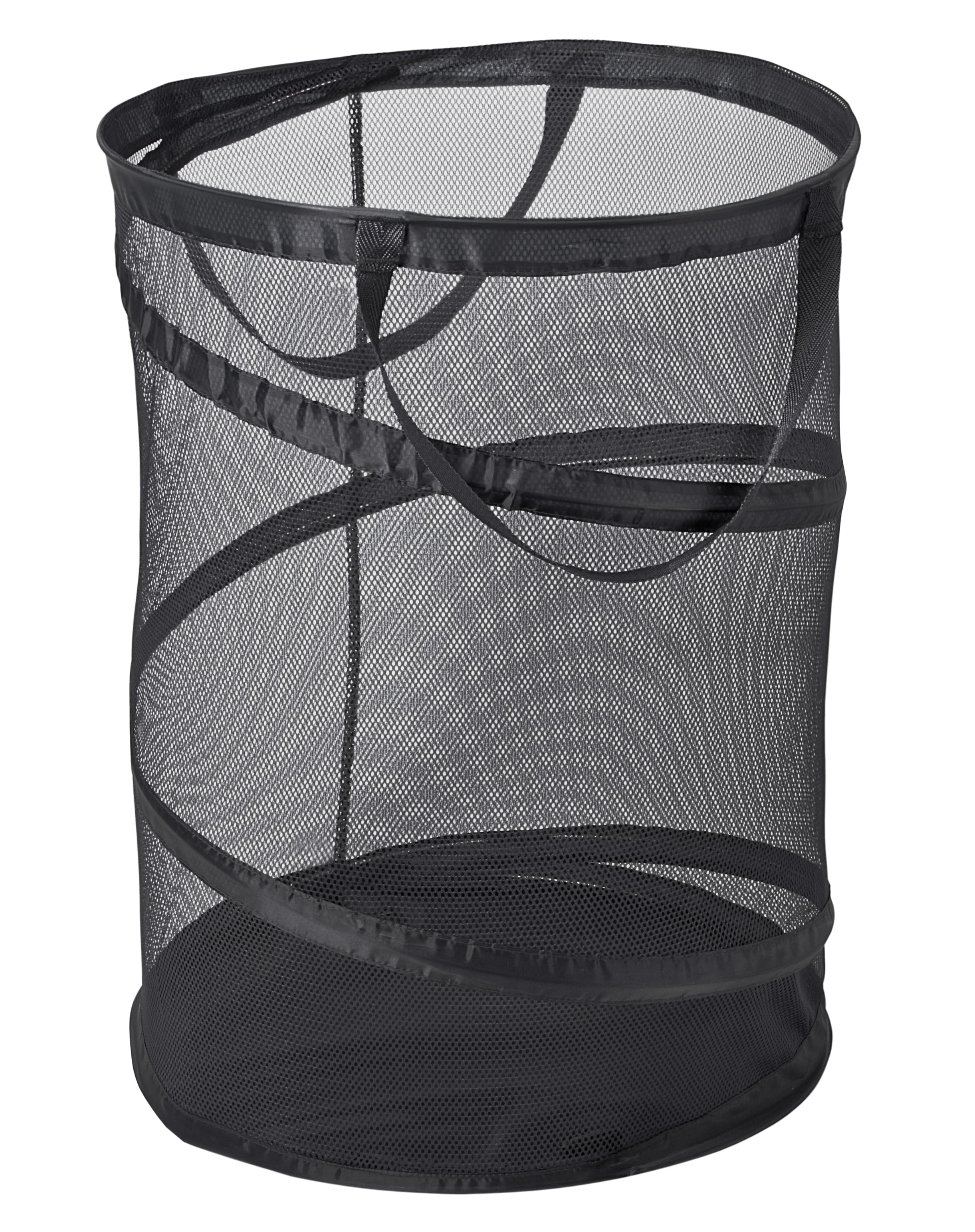 OAVQHLG3B Collapsible Mesh up Laundry Hamper, Foldable Dirty Clothes Basket  ,-Up Storage Bag, Great For Kids Room/College Dorm/Travel 