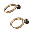 thumbnail image 1 of pitrice 1 Pair Stud Earrings Rhinestone Wedding Engagement Date Work Decoration Trendy Ears Jewelry Woman Ladies Black, 1 of 6