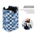 thumbnail image 3 of Yayeee Freestanding Laundry Hamper with Handle Collapsible Large Storage Basket for Clothes, Blue and Gray Plaid Pattern, 3 of 7