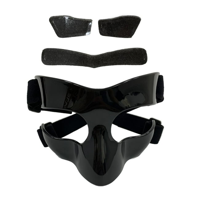 Máscara de baloncesto, máscara facial para nariz rota, hombres y mujeres, protector facial ajustable para nariz rota para gimnasio, ejercicio, fútbol 14cmx9cm