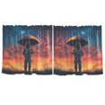thumbnail image 7 of Yayeee Kitchen Curtains Tier Set of 2 Light Filtering 57"x24" Over Sink Window Panels, Astronaut at Dawn, 7 of 7