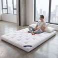 thumbnail image 6 of Soy Fiber Japanese Floor Futon Mattress Breathable Sleeping Pad Mattress Topper White 120x200cm For Dorm Guest Room Travel Rest, 6 of 6