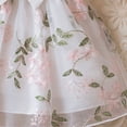 thumbnail image 6 of Pandaie 9-18M Baby Girl Clothes Newborn Infant Dress Outfit Ruffle Sleeveless Lace Floral Skirt Set with Cute Bow Headband White 12M(12-18 Months), 6 of 6