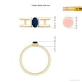 thumbnail image 4 of Angara Natural 0.6 Ct. Blue Sapphire Solitaire Ring in 14K Yellow Gold for Women (Ring Size: 3), 4 of 9