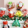 thumbnail image 5 of Globos navideños inflables de pie, Papá Noel, muñeco de nieve, juego de globos de papel de aluminio, suministros de decoración, decoración de Año Nuevo 2025, 5 of 5