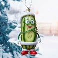 thumbnail image 6 of Christmas Tree Ornaments Clearance, Pickle Acrylic Pendant for Christmas Tree Cute Cucumber Decor, Green Pickle Hanging Decorations for Xmas Tradition Holiday Party, 6 of 6